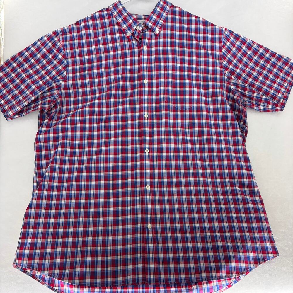 L.L. Bean Men's XL Plaid Short Sleeve Button Down